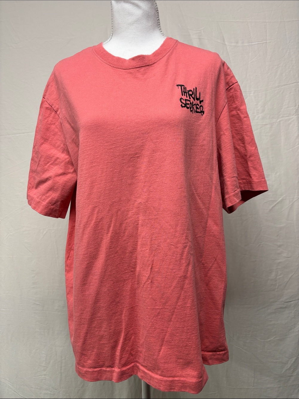 H&M Coral Short Sleeve 'Thrill Seeker' Graphic Tee